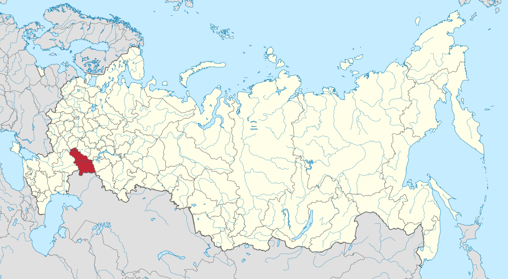 Саратовская область на карте