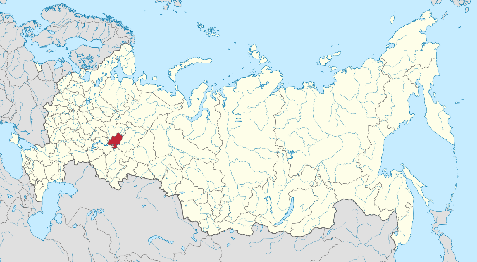 Удмуртская Республика на карте