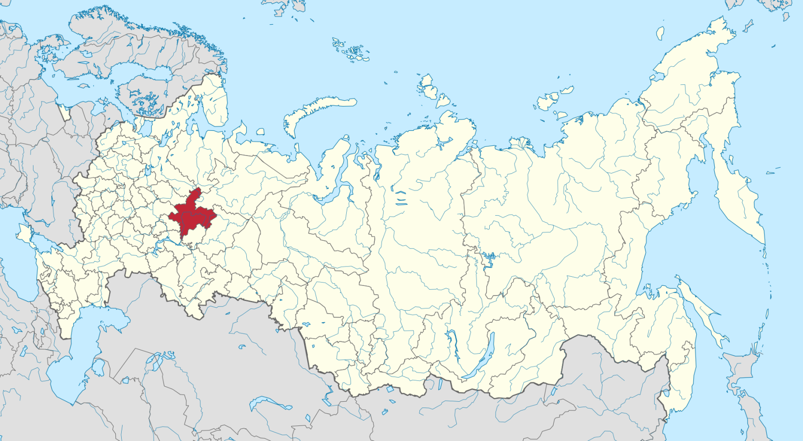 Кировская область на карте